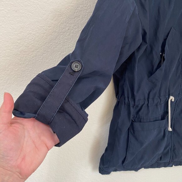 Abercrombie & Fitch Navy Cinched Waist Utility Anorak Jacket Size Small - Picture 3 of 9
